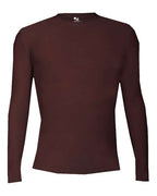 Badger Youth Pro-Compression Long Sleeve T-Shirt - Maroon