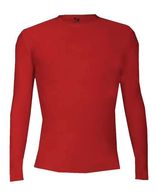Badger Youth Pro-Compression Long Sleeve T-Shirt - Red