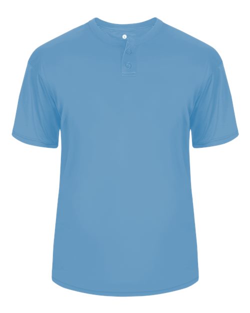 Alleson Athletic Men's B-Core Placket Jersey (Part 1 of 2) - Columbia Blue