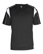 Alleson Athletic Youth B-Core Pro Placket Jersey - Black/ White
