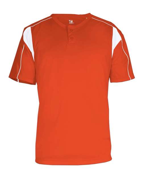 Alleson Athletic Youth B-Core Pro Placket Jersey - Burnt Orange/ White