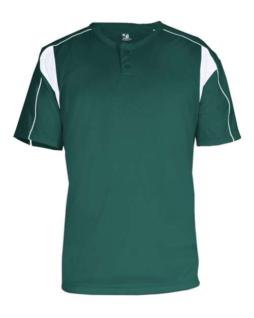 Alleson Athletic Youth B-Core Pro Placket Jersey - Forest/ White