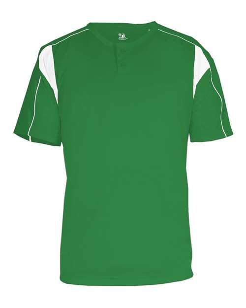 Alleson Athletic Youth B-Core Pro Placket Jersey - Kelly/ White