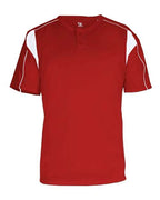 Alleson Athletic Youth B-Core Pro Placket Jersey - Red/ White