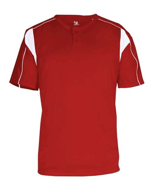Alleson Athletic Youth B-Core Pro Placket Jersey - Red/ White