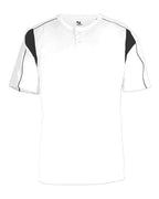 Alleson Athletic Youth B-Core Pro Placket Jersey - White/ Black