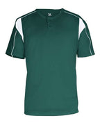 Alleson Athletic Men's B-Core Pro Placket Jersey (Part 1 of 2) - Forest/ White