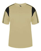 Alleson Athletic Men's B-Core Pro Placket Jersey (Part 2 of 2) - Vegas Gold/ Black