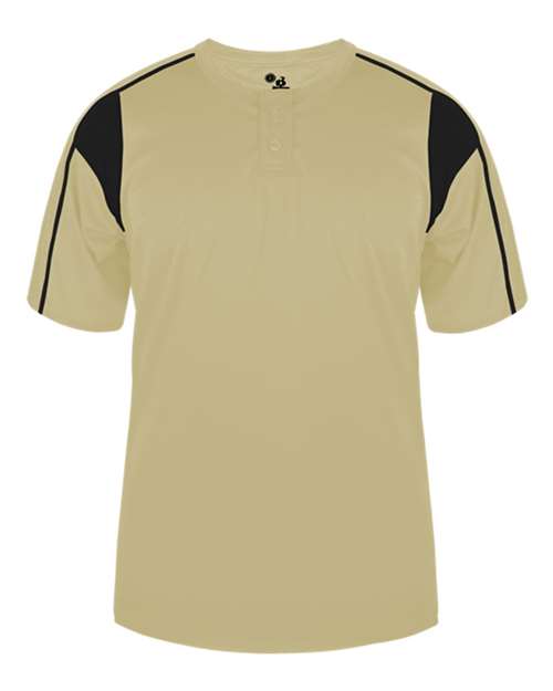 Alleson Athletic Men's B-Core Pro Placket Jersey (Part 2 of 2) - Vegas Gold/ Black