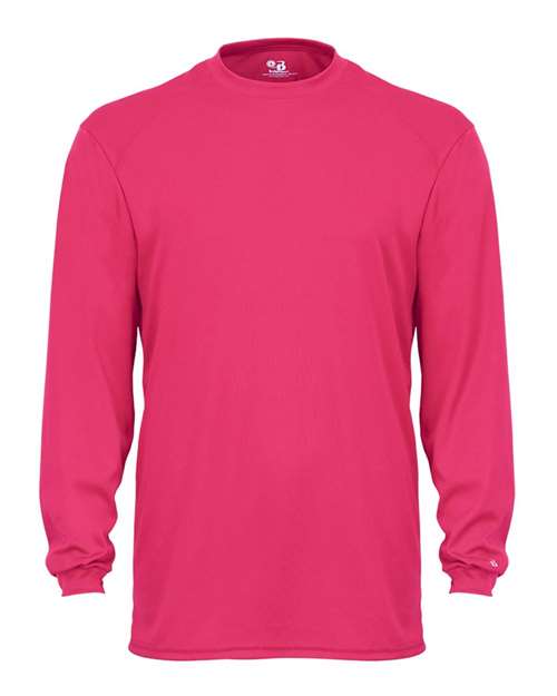 Badger Unisex B-Core Long Sleeve T-Shirt (Part 1 of 2) - Hot Pink