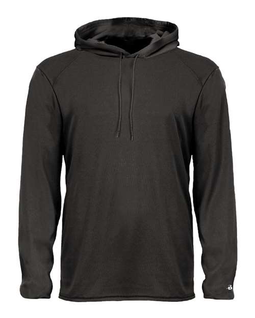 Badger Unisex B-Core Hooded Long Sleeve T-Shirt (Part 1 of 2) - Black