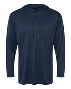 Badger Unisex B-Core Hooded Long Sleeve T-Shirt (Part 1 of 2) - Navy