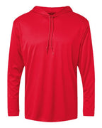 Badger Unisex B-Core Hooded Long Sleeve T-Shirt (Part 1 of 2) - Red