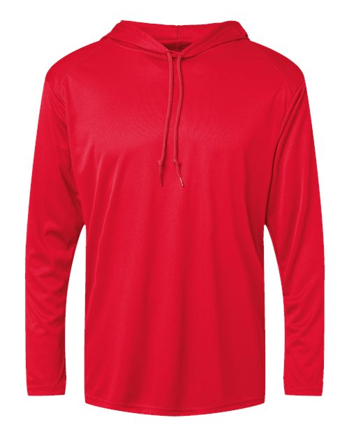 Badger Unisex B-Core Hooded Long Sleeve T-Shirt (Part 1 of 2) - Red