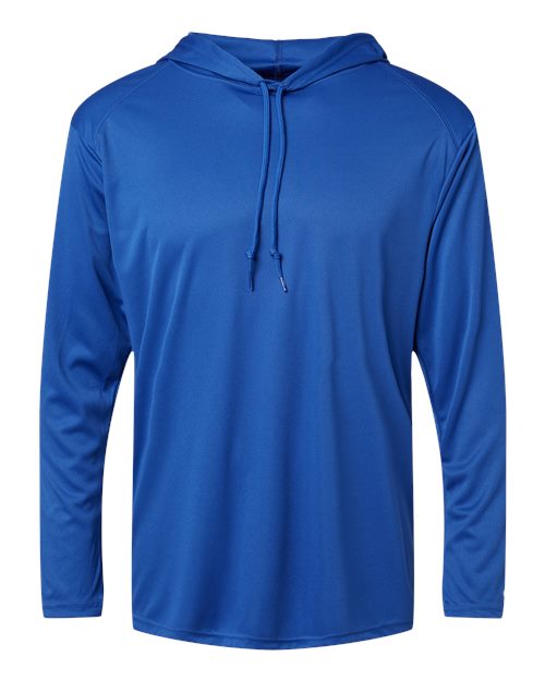 Badger Unisex B-Core Hooded Long Sleeve T-Shirt (Part 1 of 2) - Royal