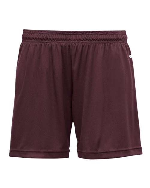 Badger Women's B-Core 5" Inseam Shorts (Part 1 of 2) - Maroon