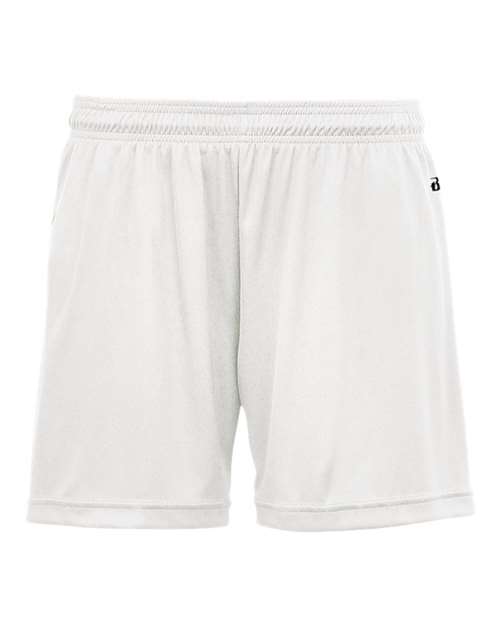 Badger Women's B-Core 5" Inseam Shorts (Part 2 of 2) - White