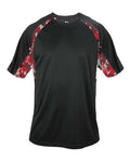 Badger Men's Hook Digital T-Shirt - Black/ Red
