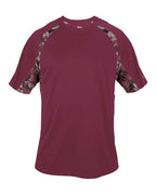 Badger Men's Hook Digital T-Shirt - Maroon/ Maroon Digital