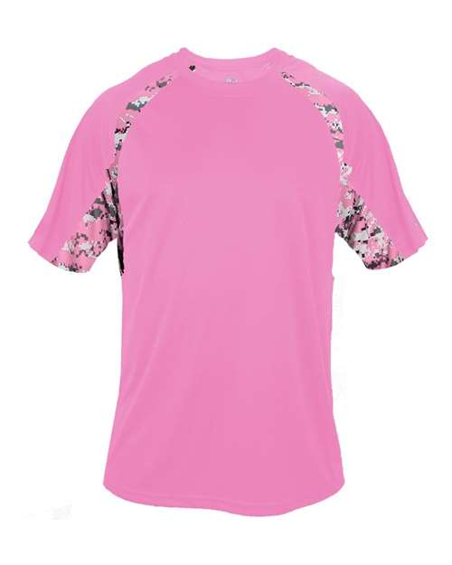 Badger Men's Hook Digital T-Shirt - Pink/ Pink Digital