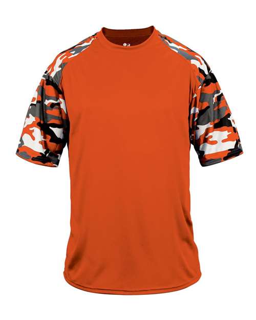 Badger Men's Camo Sport T-Shirt (Part 1 of 2) - Burnt Orange/ Burnt Orange Camo