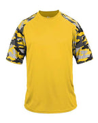 Badger Men's Camo Sport T-Shirt (Part 1 of 2) - Gold/ Gold Camo