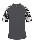 Badger Men's Camo Sport T-Shirt (Part 1 of 2) - Graphite/ White Camo