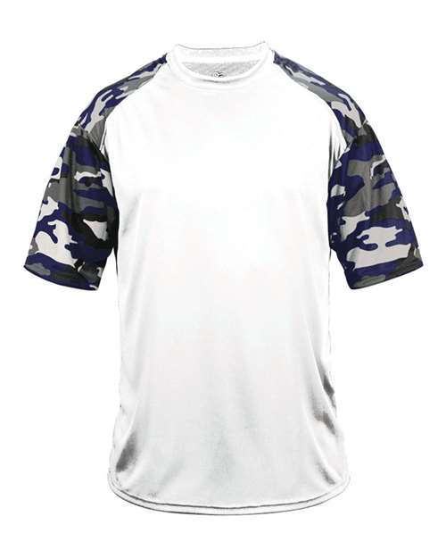 Badger Men's Camo Sport T-Shirt (Part 2 of 2) - White/ Navy Camo