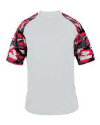 Badger Men's Camo Sport T-Shirt (Part 2 of 2) - White/ Red Camo