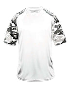 Badger Men's Camo Sport T-Shirt (Part 2 of 2) - White/ White Camo
