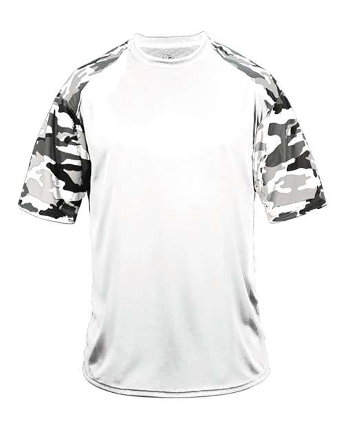 Badger Men's Camo Sport T-Shirt (Part 2 of 2) - White/ White Camo
