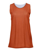 Badger Women's Pro Mesh Reversible Tank Top - Burnt Orange White