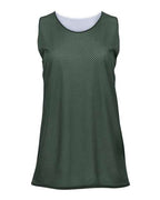 Badger Women's Pro Mesh Reversible Tank Top - Forest/ White