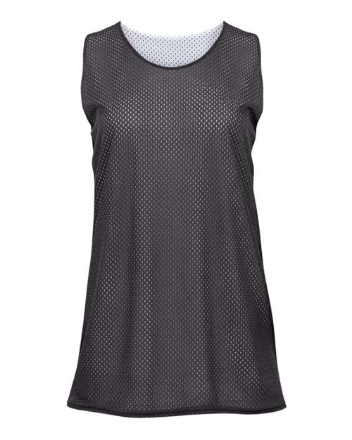 Badger Women's Pro Mesh Reversible Tank Top - Graphite/ White