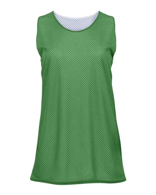 Badger Women's Pro Mesh Reversible Tank Top - Kelly/ White
