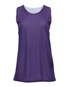 Badger Women's Pro Mesh Reversible Tank Top - Purple/ White