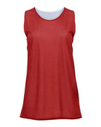 Badger Women's Pro Mesh Reversible Tank Top - Red/ White