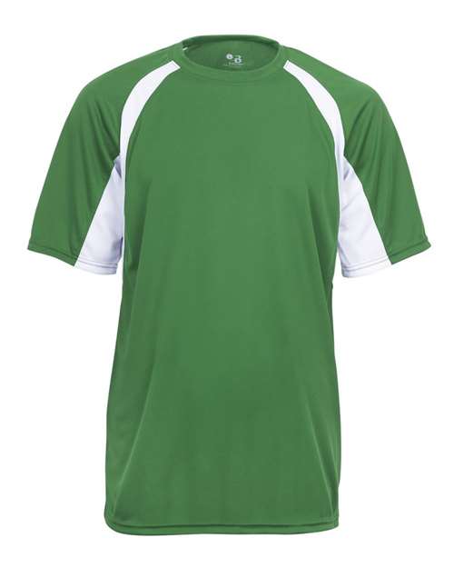 Badger Men's B-Core Hook T-Shirt (Part 1 of 2) - Kelly/ White