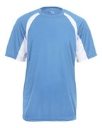 Badger Men's B-Core Hook T-Shirt (Part 1 of 2) - Columbia Blue/ White