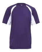 Badger Men's B-Core Hook T-Shirt (Part 1 of 2) - Purple/ White