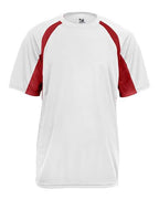 Badger Men's B-Core Hook T-Shirt (Part 2 of 2) - White/ Red