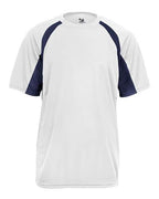 Badger Men's B-Core Hook T-Shirt (Part 2 of 2) - White/ Navy