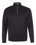 Badger Men's B-Core Quarter-Zip Pullover (Part 1 of 2) - Black/ Graphite