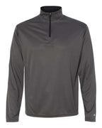Badger Men's B-Core Quarter-Zip Pullover (Part 1 of 2) - Graphite/ Black