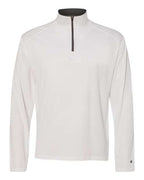 Badger Men's B-Core Quarter-Zip Pullover (Part 2 of 2) - White/ Graphite