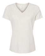 BELLA + CANVAS Women's Relaxed Triblend V-Neck Tee - Oatmeal Triblend