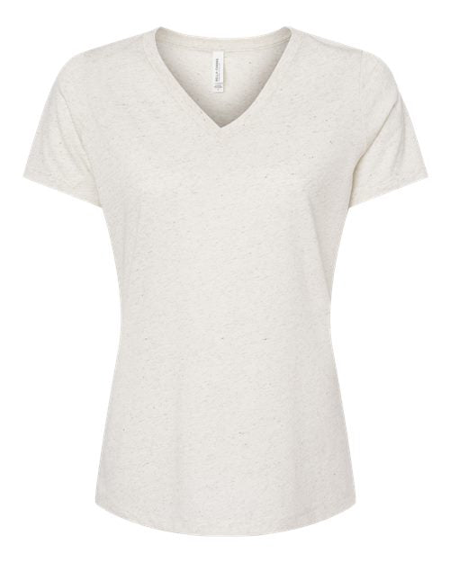 BELLA + CANVAS Women's Relaxed Triblend V-Neck Tee - Oatmeal Triblend