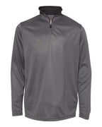 Badger Youth B-Core Quarter-Zip Pullover - Graphite/ Black