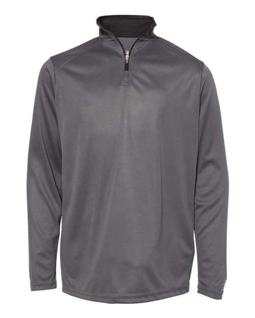 Badger Youth B-Core Quarter-Zip Pullover - Graphite/ Black