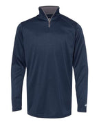 Badger Youth B-Core Quarter-Zip Pullover - Navy/ Graphite